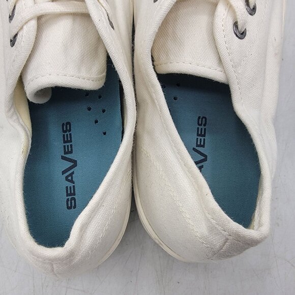 Seavees Monterey Sneaker Platform Womens 9 White Bleach Cotton Canvas Casual - Picture 6 of 13